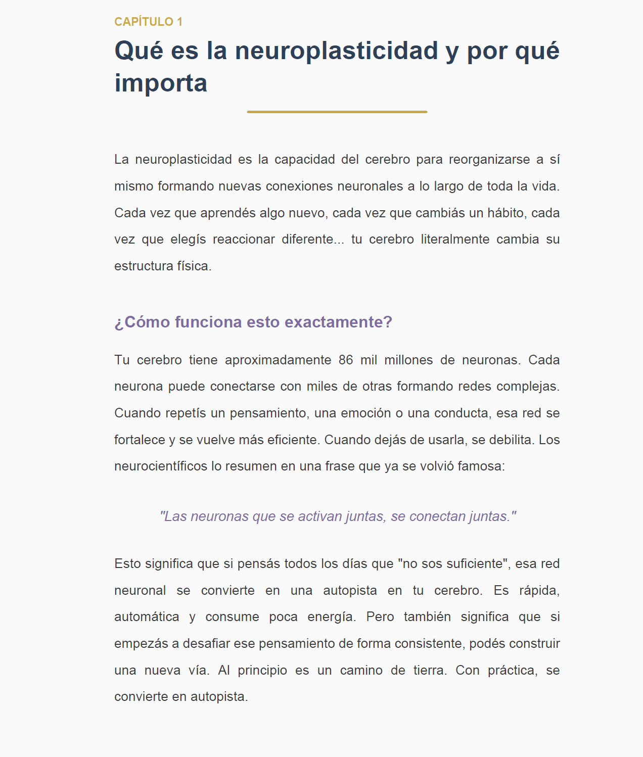 Neuroplasticidad: Reprograma Tu Cerebro y Transforma Tu Vida