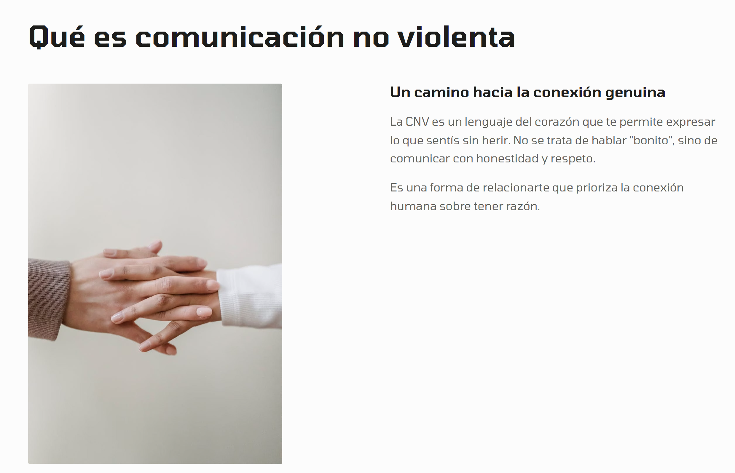 Comunicación No Violenta en Pareja