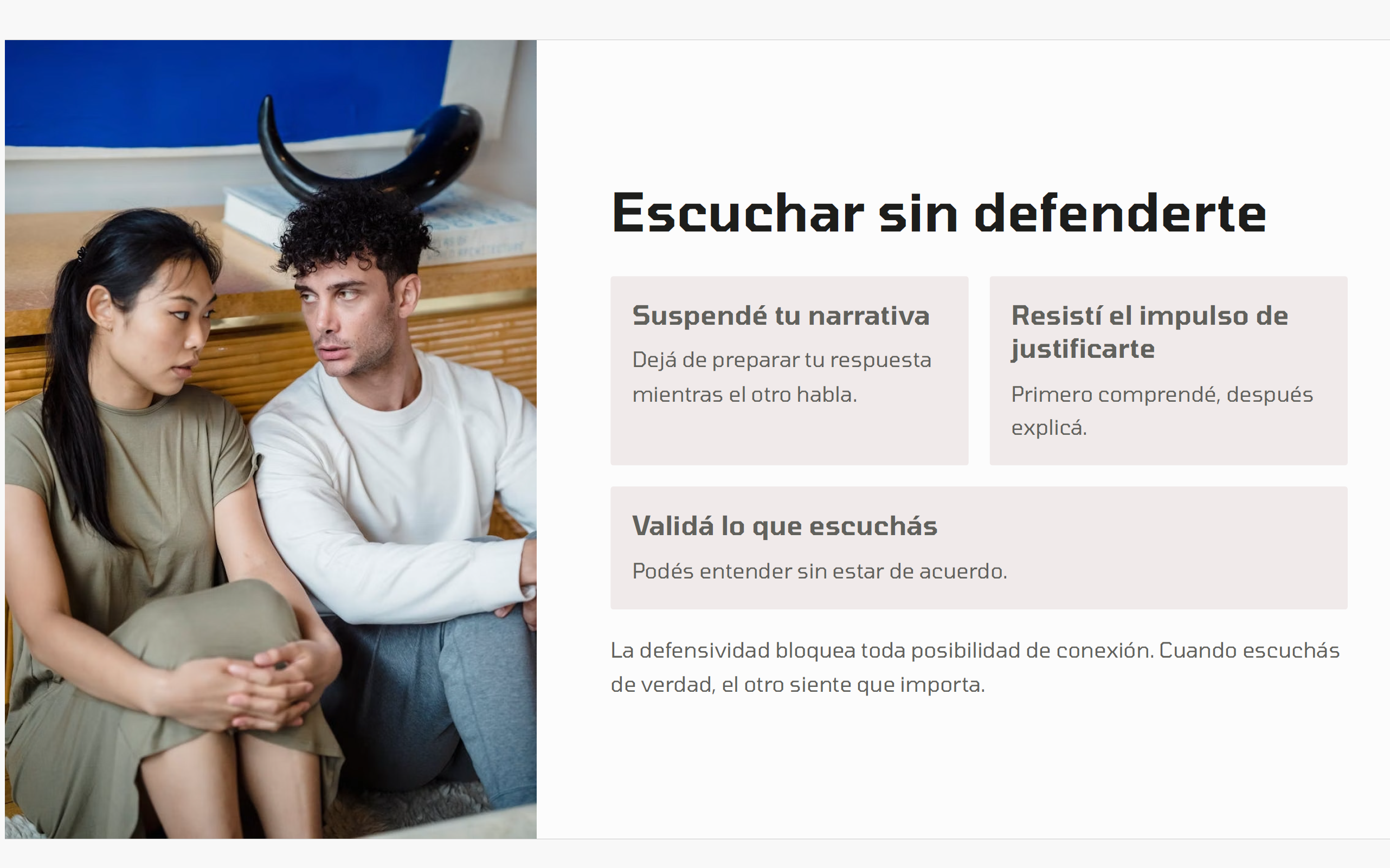 Comunicación No Violenta en Pareja