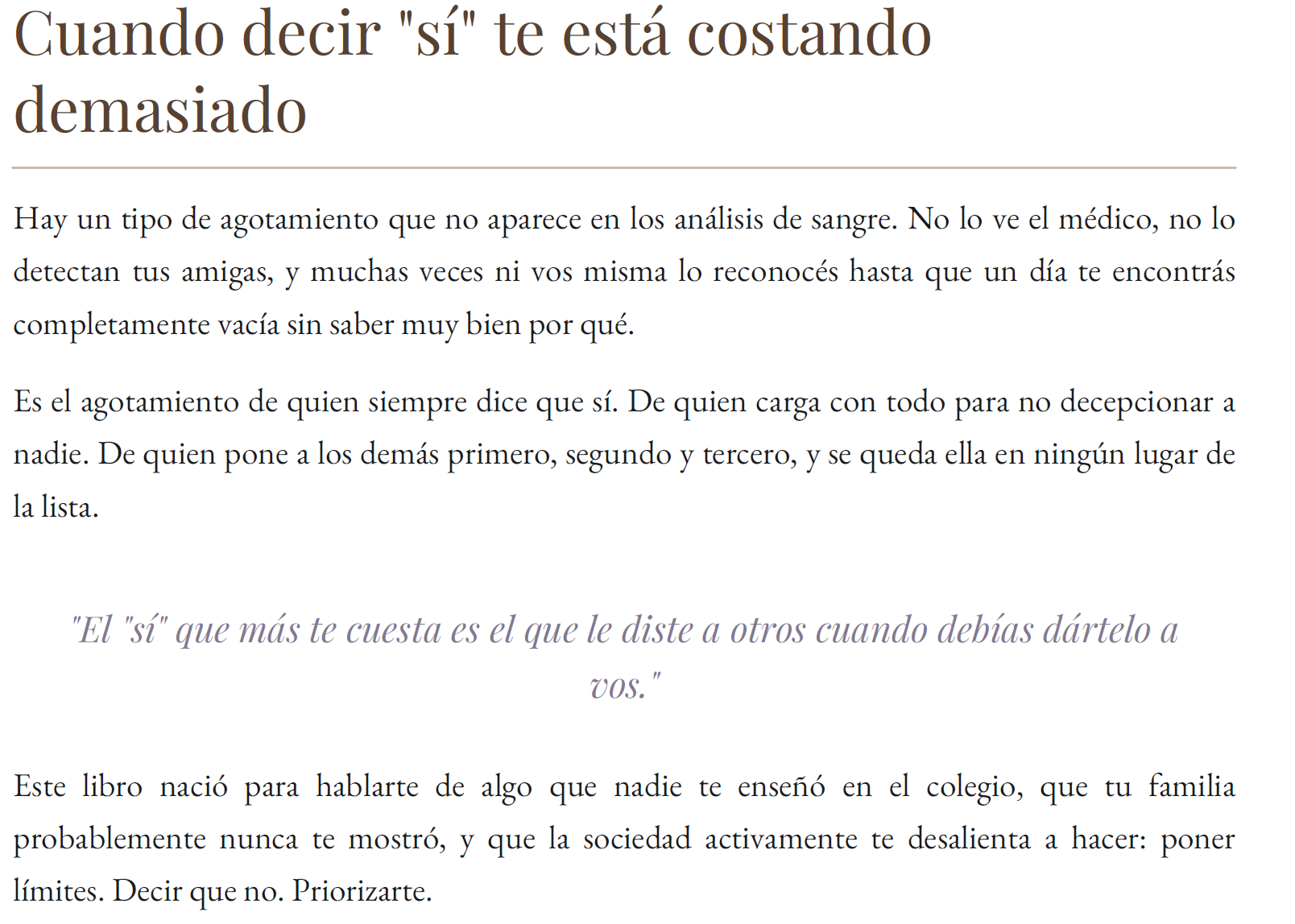 EL ARTE DE DECIR QUE NO - VOL1 "descubre el poder de poner limites"